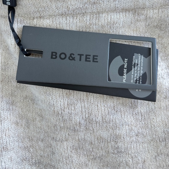 Oh Polly (Bo + Tee) Petite Mid-Rise Wide-Leg Joggers in Cream Marl - Picture 8 of 8